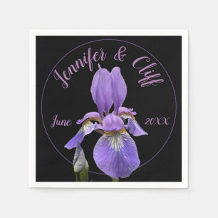 Purple Iris Elegant Napkin