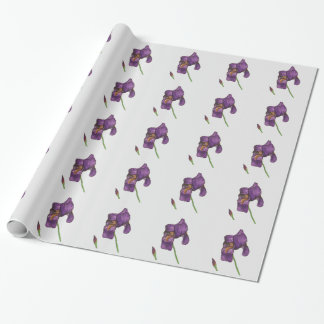 Purple Iris Elegant Wrapping Paper