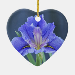 Purple Iris flower Ceramic Tree Decoration