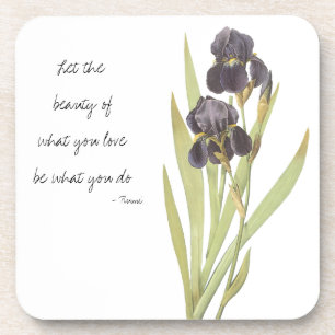 Purple Iris Flower Coaster