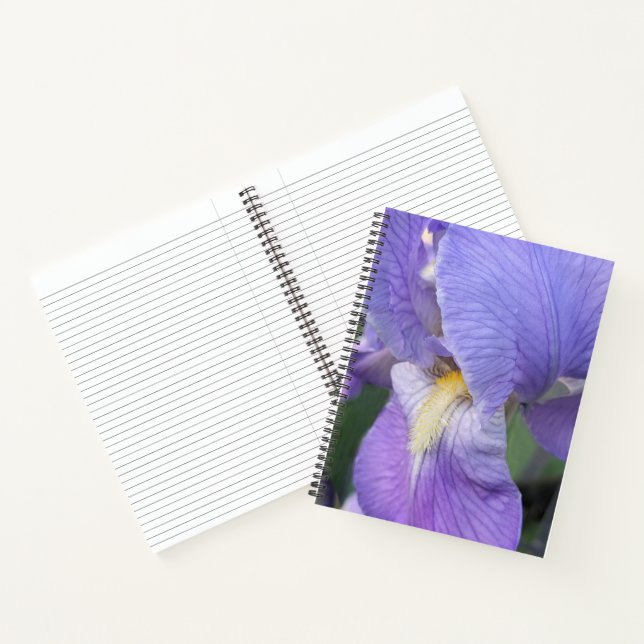 Purple Iris Flower Floral Notebook (Inside)