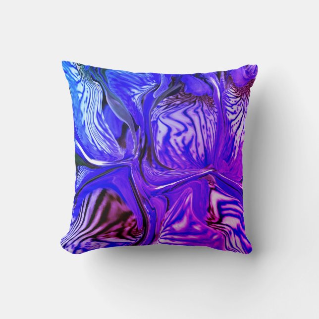 Purple Iris Flower / Miami / Cushion (Front)