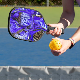 Purple Iris Flower Pickleball Paddle