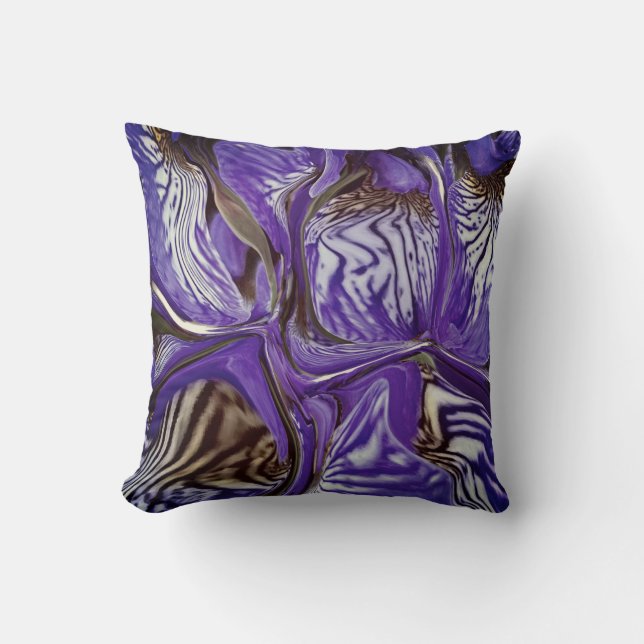 Purple Iris Flower / San Telmo / Cushion (Front)