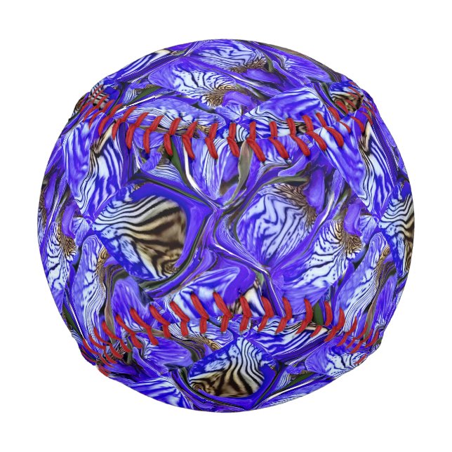 Purple Iris Flower / Slanted / Tiled /  Baseball (Front)