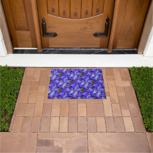 Purple Iris Flower / Slanted / Tiled / Doormat