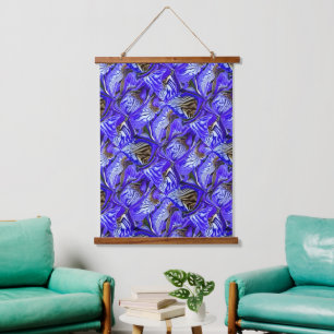 Purple Iris Flower / Slanted / Tiled / Hanging Tapestry