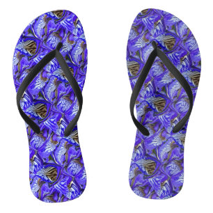 Purple Iris Flower / Slanted / Tiled / Jandals