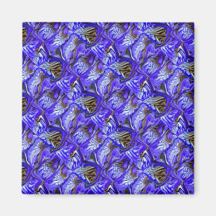 Purple Iris Flower / Slanted / Tiled / Magnet