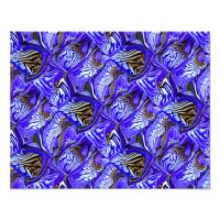 Purple Iris Flower / Slanted / Tiled /