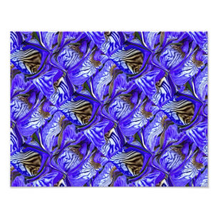 Purple Iris Flower / Slanted / Tiled / Photo Print