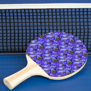 Purple Iris Flower / Slanted / Tiled / Ping Pong Paddle
