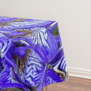 Purple Iris Flower / Slanted / Tiled / Tablecloth
