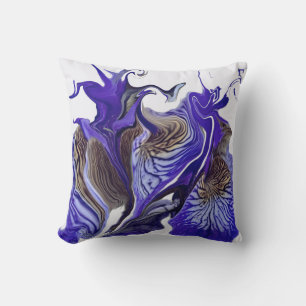 Purple Iris Flower Swirls / Puerto Madero / Cushion