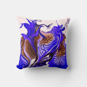 Purple Iris Flower Swirls / Sangria / Cushion