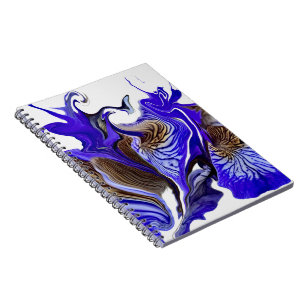 Purple Iris Flower Swirls Spiral Notebook