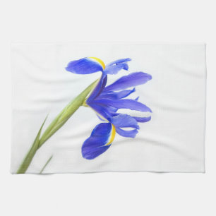 Purple Iris Flower Tea Towel