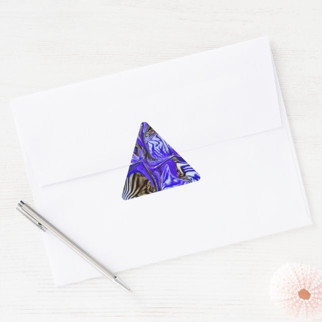 Purple Iris Flower Triangle Sticker (Envelope)