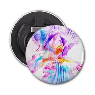 Purple iris Flower Wedding Favour Floral Flower Bottle Opener