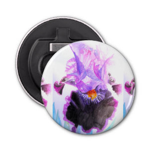 Purple iris Flower Wedding Favour Floral Flower Bottle Opener