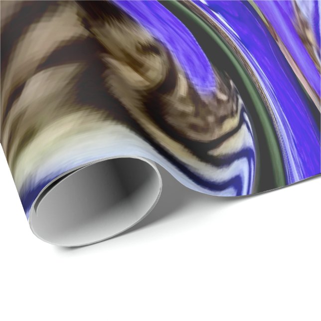 Purple Iris Flower Wrapping Paper (Roll Corner)