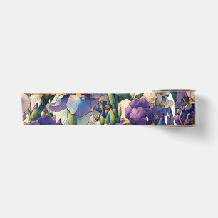 Purple iris Flowers Floral gardening Flower Garden Satin Ribbon