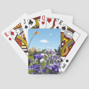 Purple Iris Garden Playing Cards