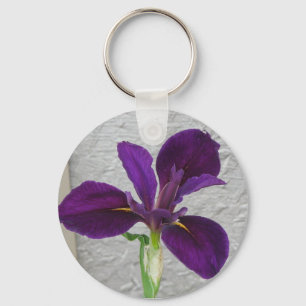 Purple Iris Key Ring