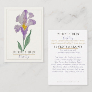 Purple Iris Marian Garden Prayer Card | Fidelity