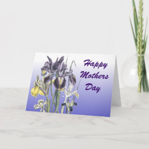 Purple Iris Mother's Day Card