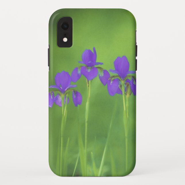 Purple Iris Painting - Original Flower Art Case-Mate iPhone Case (Back)