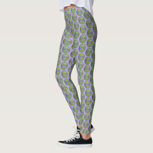Purple Iris Painting - Original Flower Art Leggings