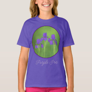 Purple Iris Painting - Original Flower Art T-Shirt
