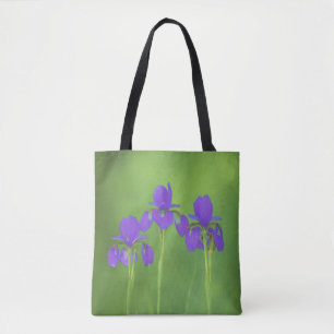 Purple Iris Painting - Original Flower Art Tote Bag