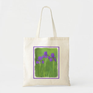 Purple Iris Painting - Original Flower Art Tote Bag
