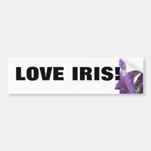 Purple Iris Photograph Bumper Sticker