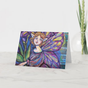 Purple Iris Pixie Girl                             Card