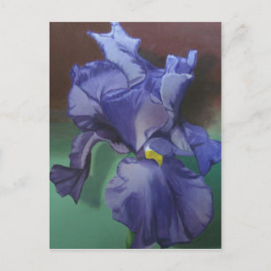 Purple Iris postcard vertical