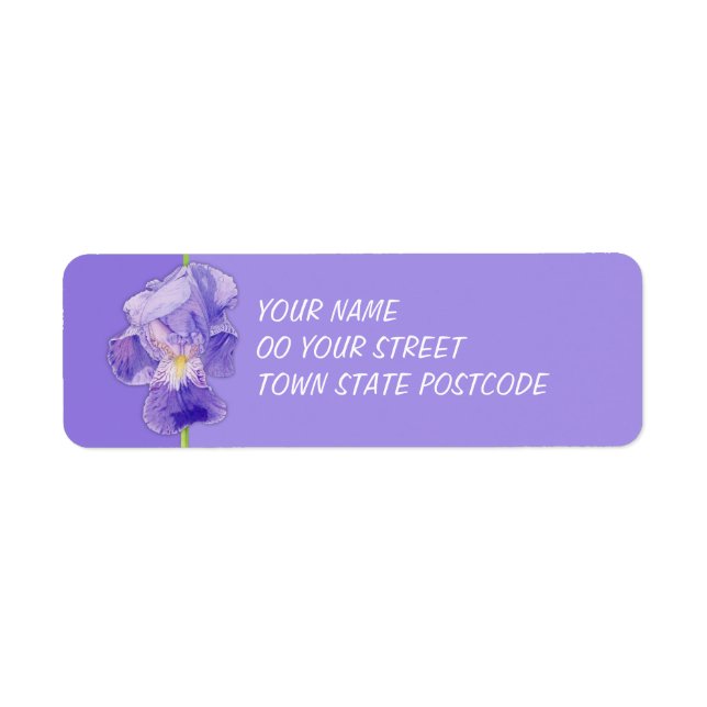 Purple Iris purple Return Address Label (Front)