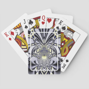Purple Iris Sacred Geometry Fractal Art Playing Cards
