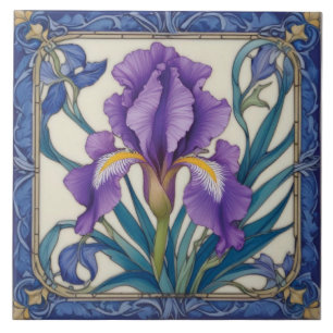 Purple Iris Splendor Tile