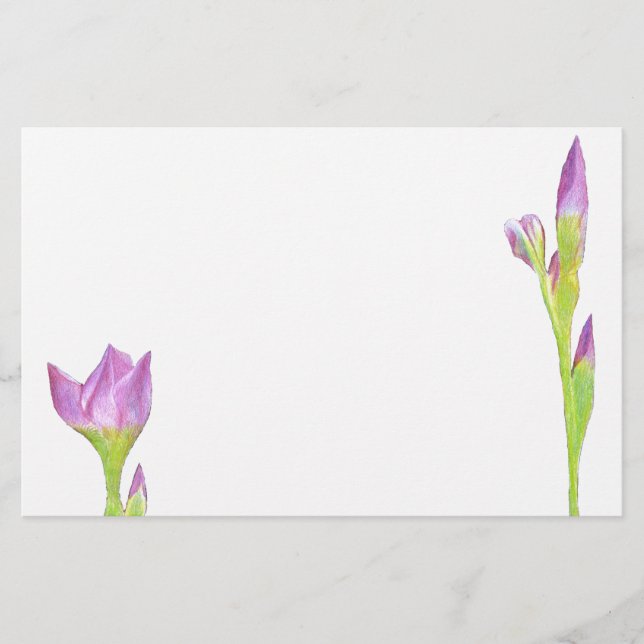 Purple Iris Stationery (Front)