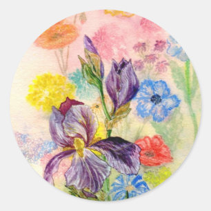 'Purple Iris' Sticker