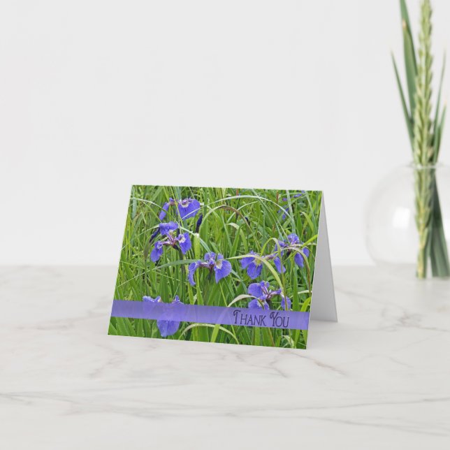 Purple Iris Thank You Card (Front)