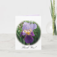 Purple Iris Thank You Note