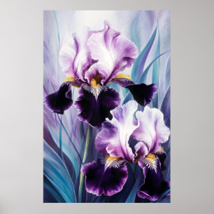 *~* Purple Iris Wall Art vertical Poster