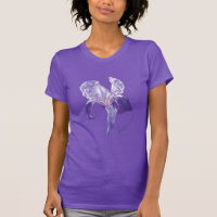 Purple Iris watercolor art t-shirt