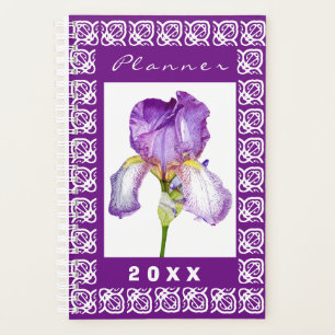 Purple Iris Watercolour Floral Art Planner