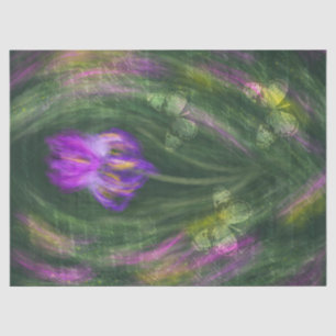 Purple Iris with Vintage Butterflies Decoupage Tissue Paper