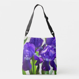 Purple Irises Iris Flower Crossbody Bag
